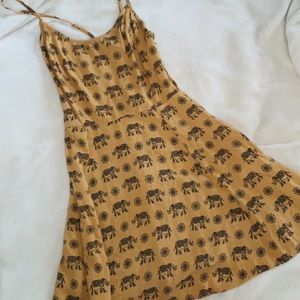 Forever 21 flowy yellow dress